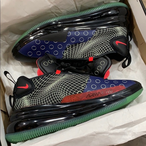 NIKE AIR MAX 720 WAVES Blue Void/Red Orbit-Black - Picture 4 of 16